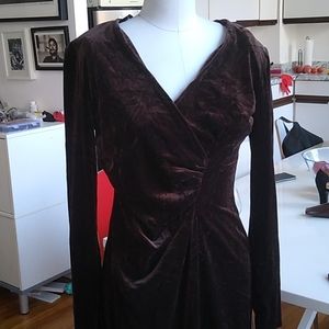 Brown velvet dress from Connected.